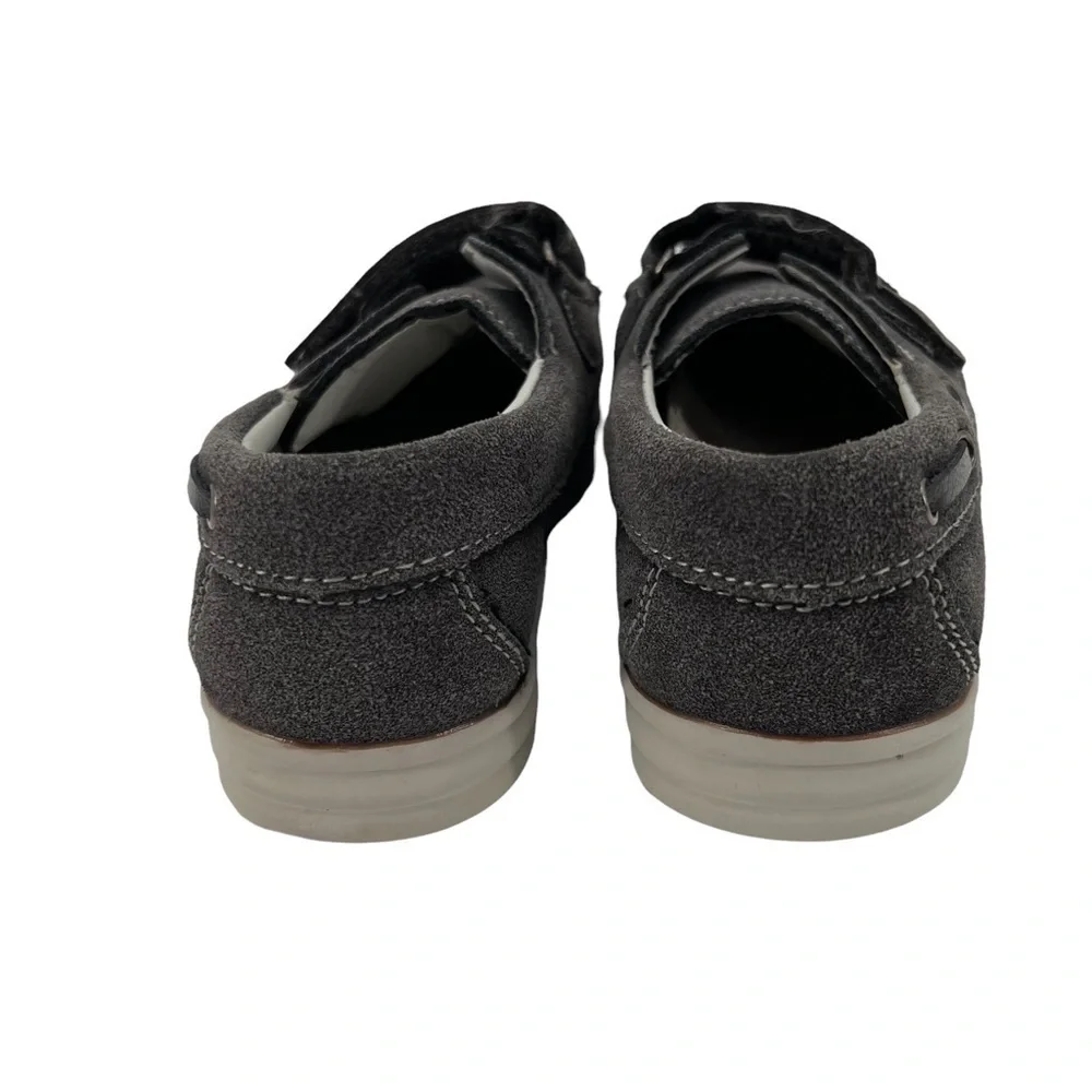 Apakowa Hook And Loop Gray Suede Loafers Size 28 Boy's